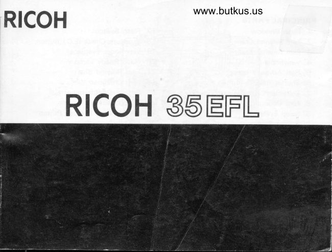 Ricoh 35EFL manual cover