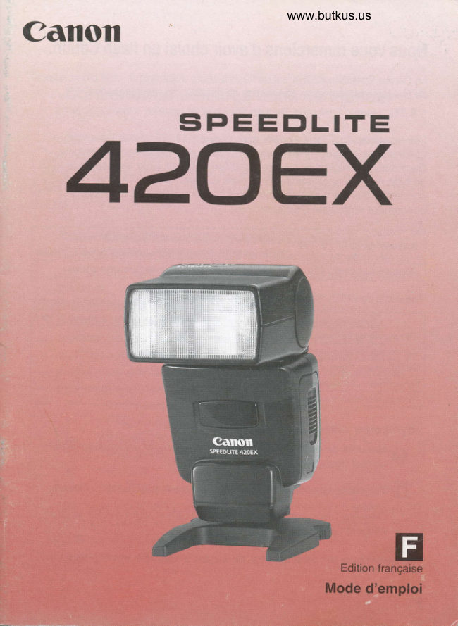 Canon Speedlite 420EX manual cover