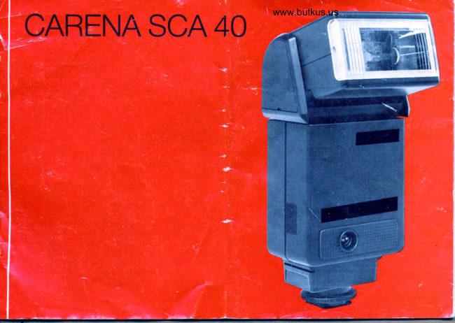 CARENA SCA 40 manual cover