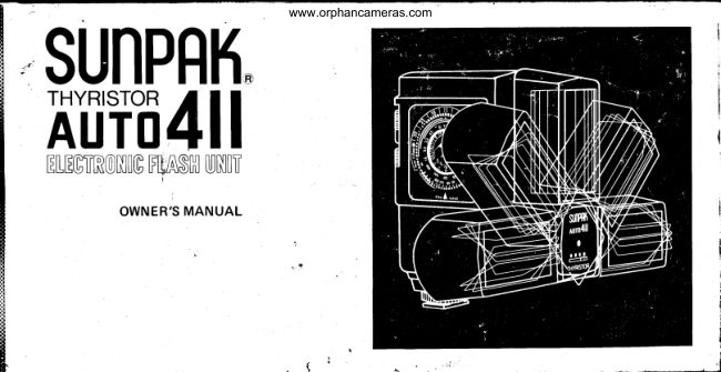 Sunpak Auto 411 manual cover