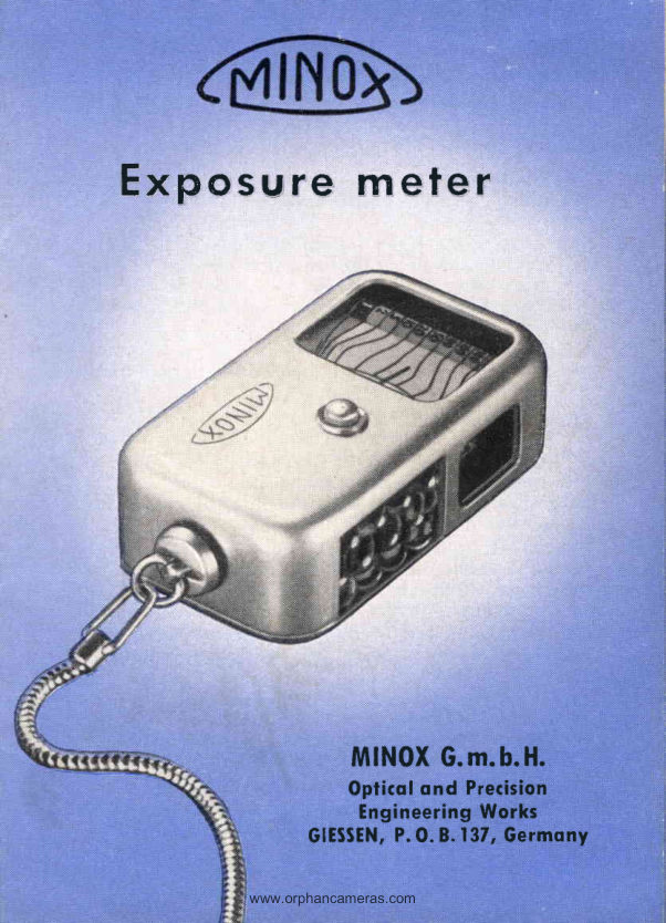 Minox Exposure Meter manual cover