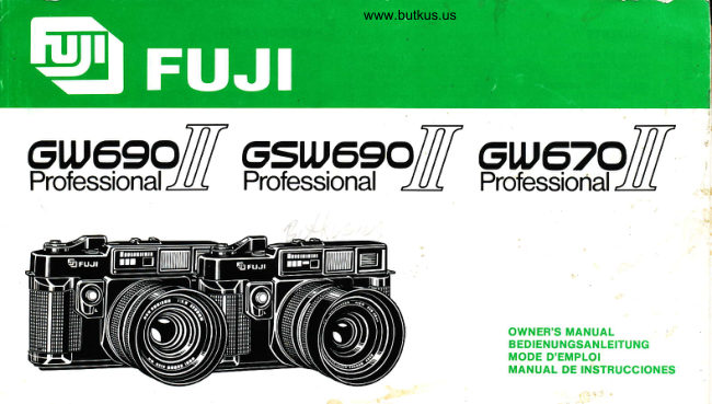Fujica fuji gw gs690 ii gw670 ii manual cover