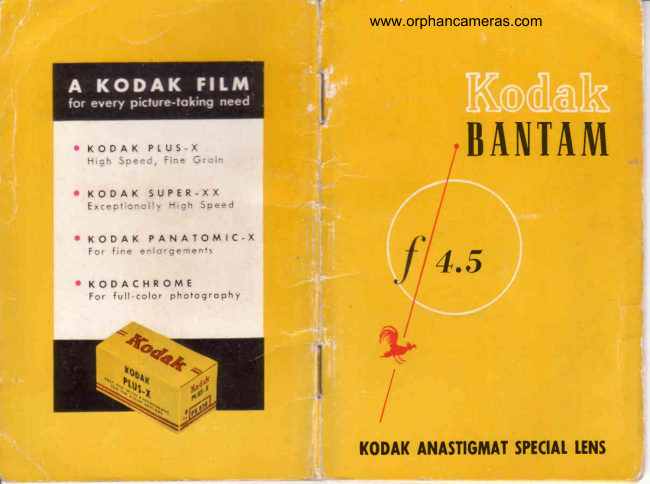 Kodak Bantam F/4.5 manual cover