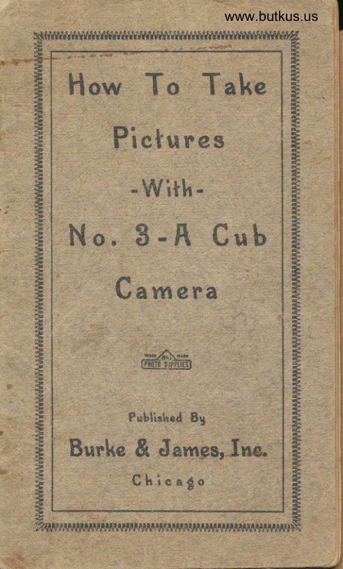 Burke & James No 3-A Cub manual cover