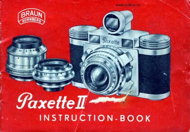 Braun Paxette II manual cover