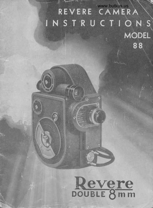 Revere model 88 manual cover
