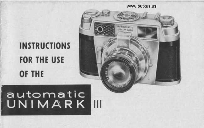 Unimark III Automatic Lordomat SE manual cover