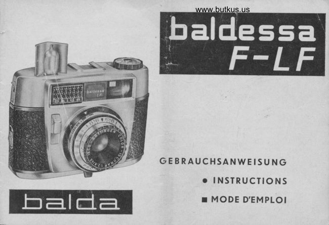 Balda Baldessa F - LF manual cover