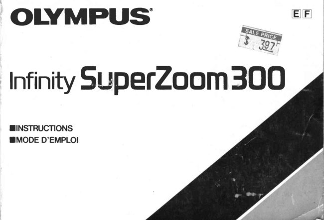 Olympus Infinity SuperZoom 300 manual cover