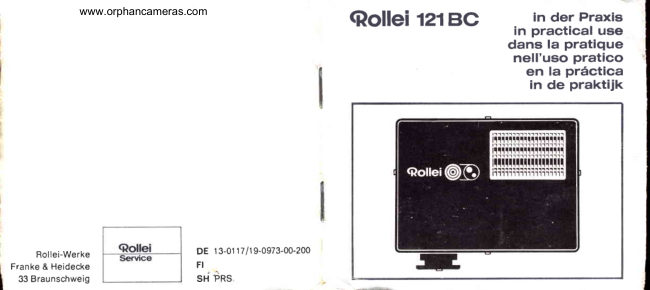 Rollei 121 BC manual cover