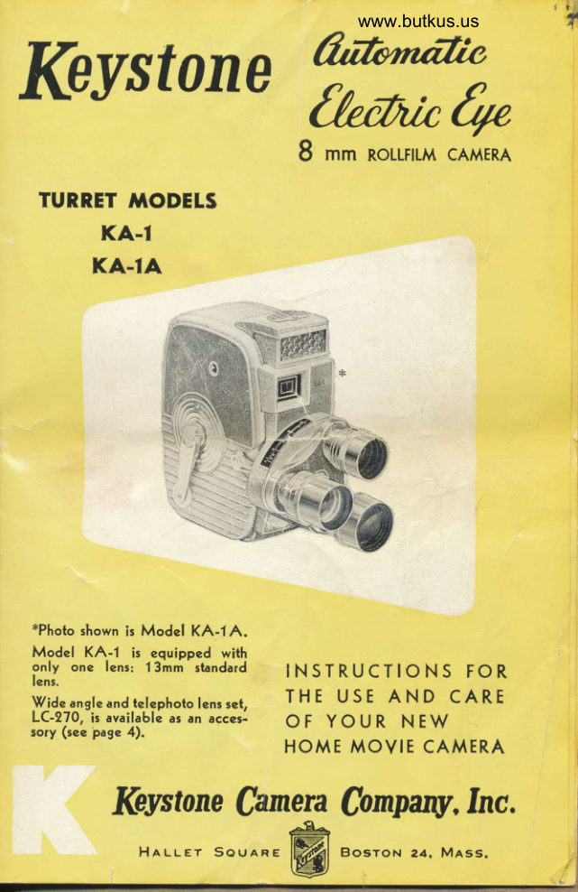 Keystone KA-1 - KA1A manual cover