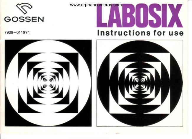 Gossen LABOSIX manual cover