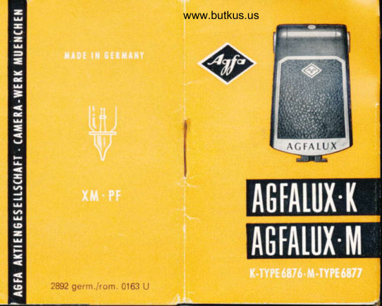 Agfa Agfalux K Agfalux M manual cover