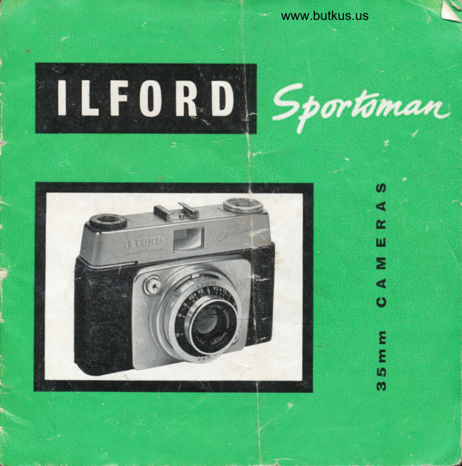 Ilford Sportsman manual cover