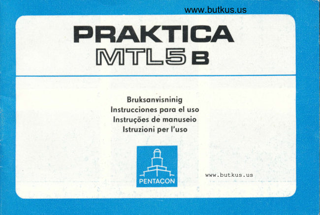 Praktica MTL5B manual cover