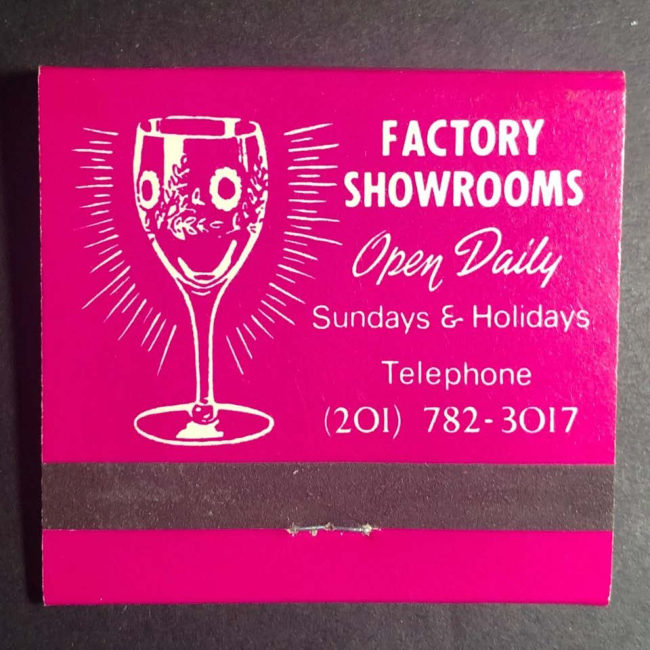 Flemington Cut Glass Matchbook manual cover
