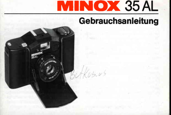 Minox 35 AL manual cover