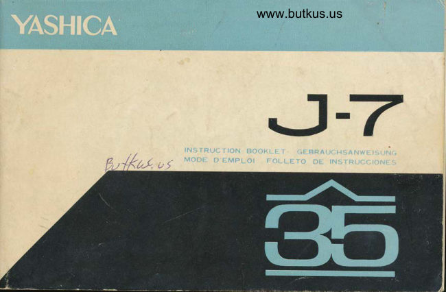 Yashica J-7 manual cover