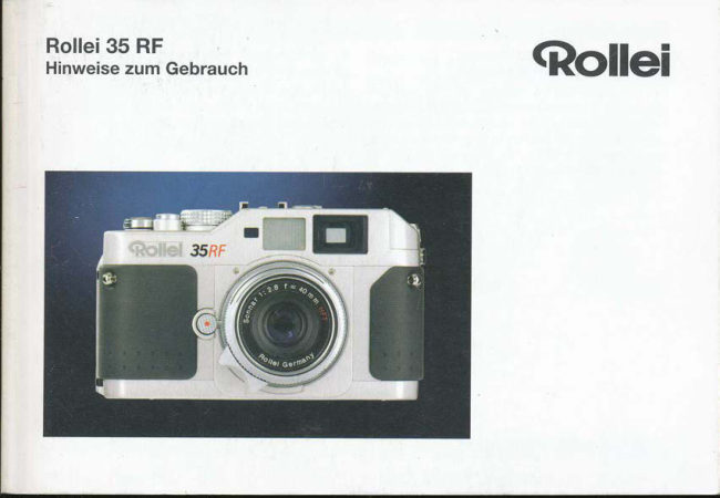 Rollei 35 RF Gebruiksaanwijzing manual cover