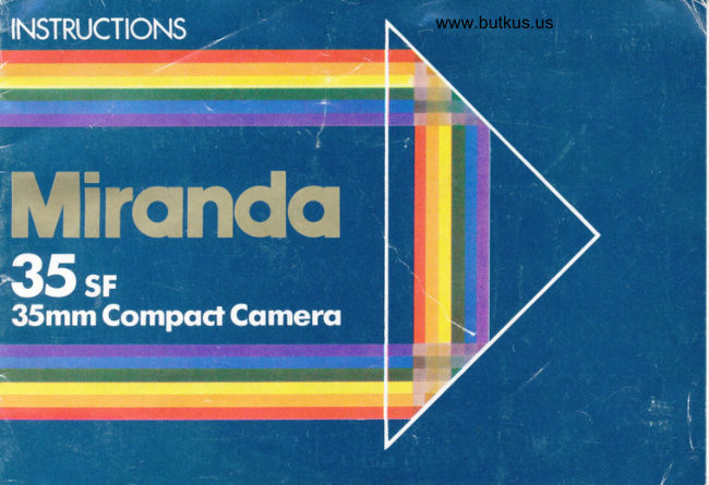 Miranda 35sf manual cover