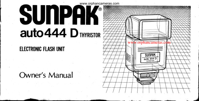 SUNPAK 422D manual cover