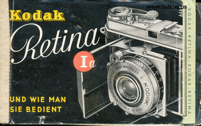 Kodak Retina 1A-GERMAN-1-PAGE manual cover