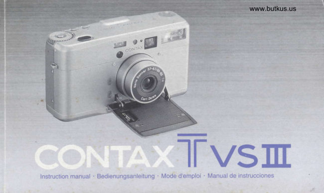 Contax T Vs III manual cover