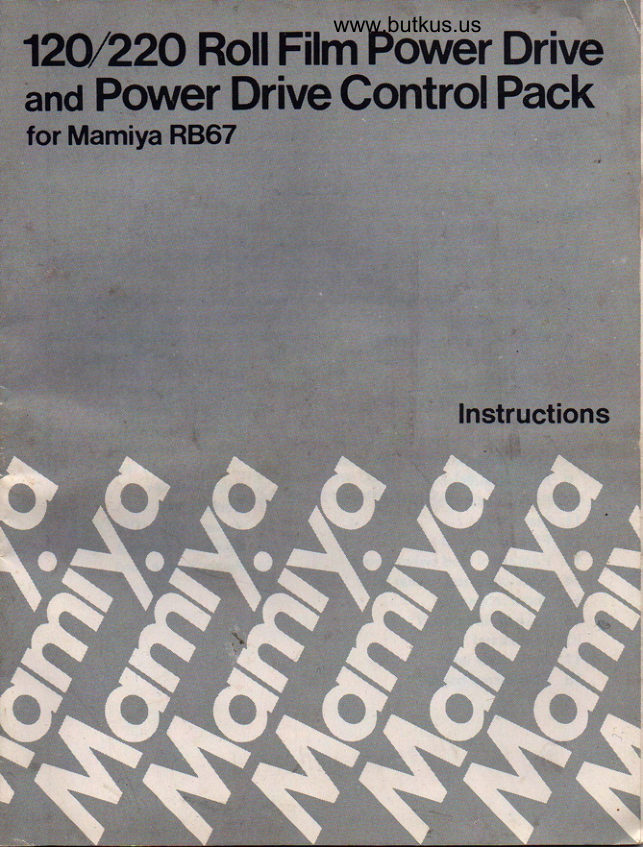 Mamiya RB67 Roll Film Power Drive manual cover