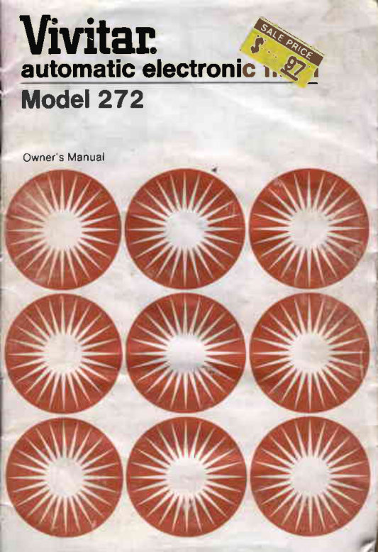 Vivitar 272 Flash manual cover