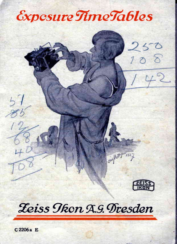 Zeiss Ikon Exposure Settings manual cover