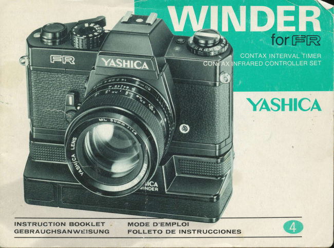 Yashica Winder Fr manual cover