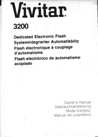 Vivitar 3200 manual cover