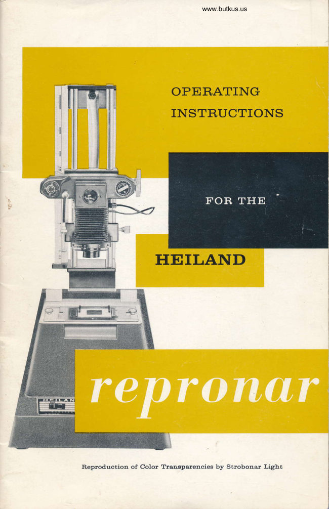 Pentax Heiland Repronar manual cover