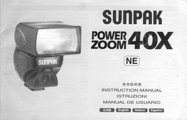 Sunpak Power Zoom 40X manual cover