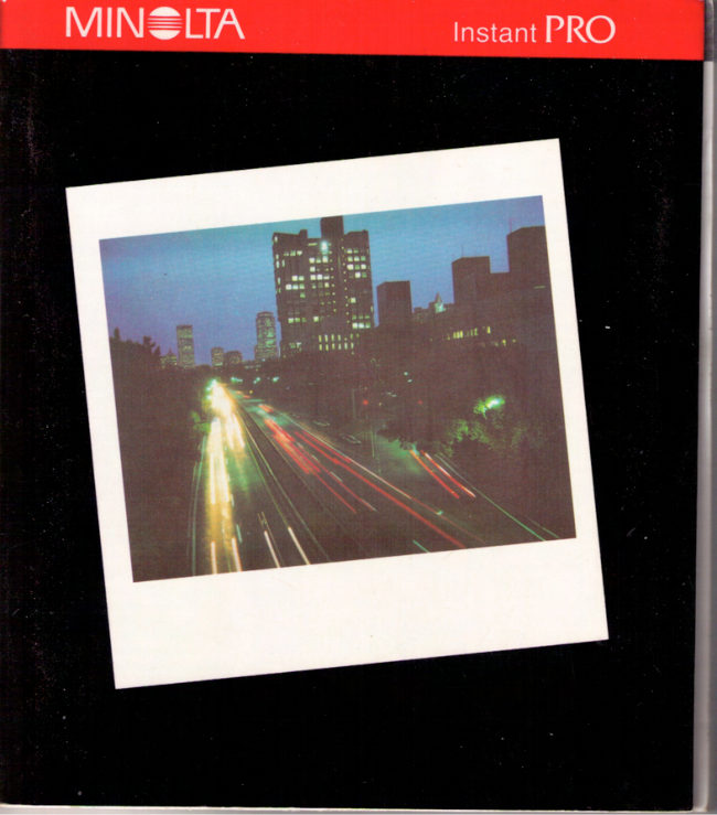 Minolta Instant Pro Polaroid Spectra Pro manual cover