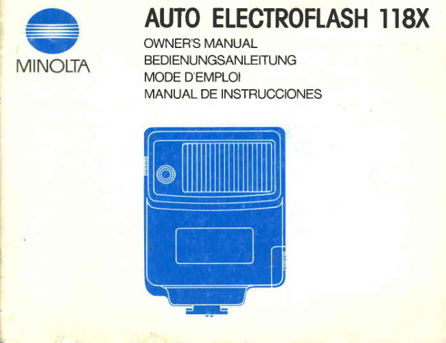 Minolta 118X manual cover