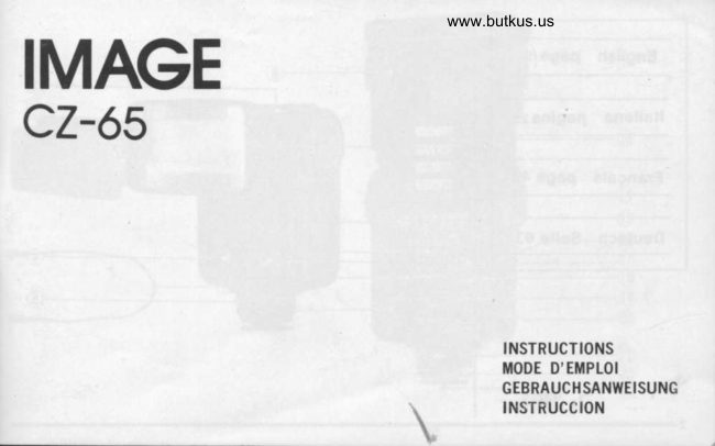 IMAGE CZ-65 manual cover