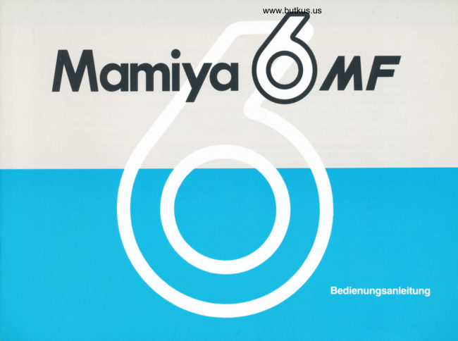 Mamiya 6MF manual cover