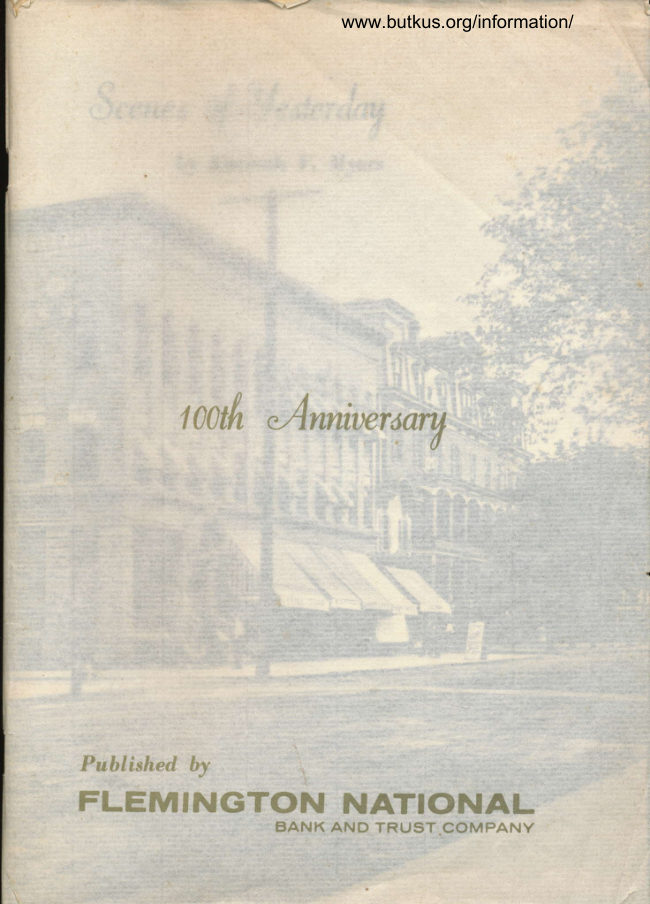 Flemington National Bank, NJ 100th anniversary 1976 manual cover