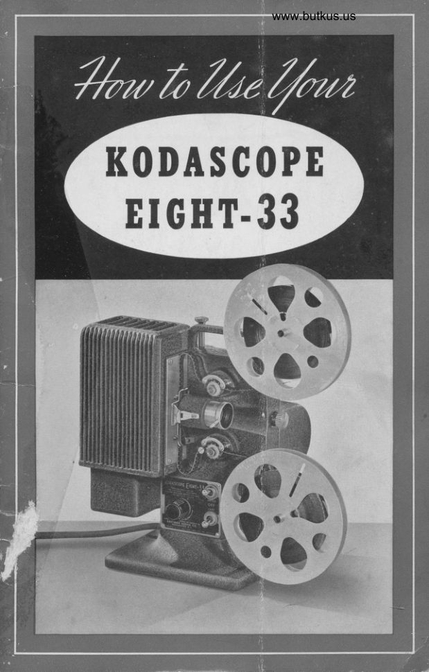 Kodak Kodascope Eight - 33 Movie projector manual cover