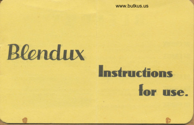 Blendux meter manual cover
