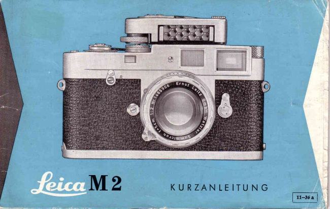 Leica M2 manual cover
