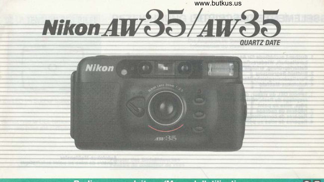 Nikon AW35 manual cover