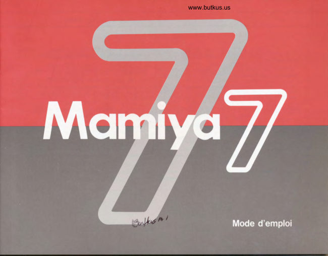 Mamiya 7 manual cover