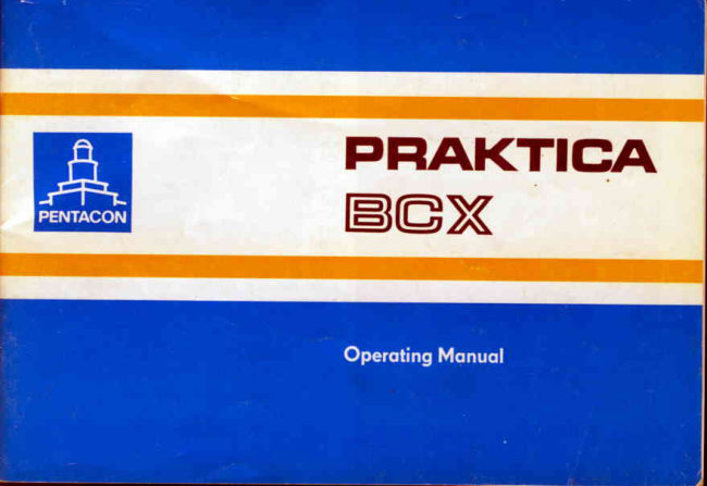 PRAKTICA BCX manual cover