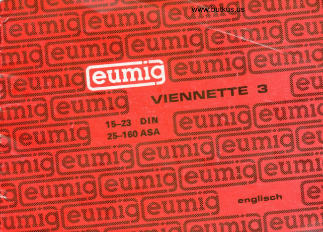 Eumig Viennette 3 manual cover