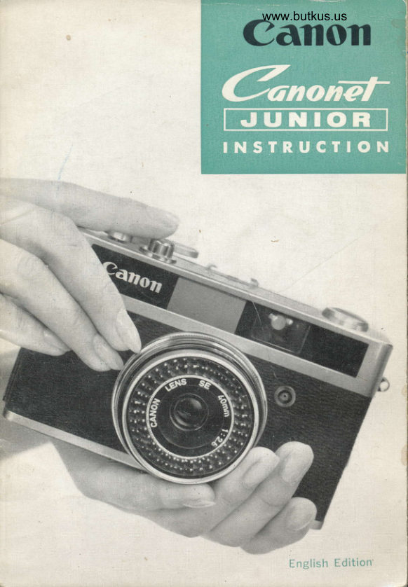 Canon Canonet Junior manual cover