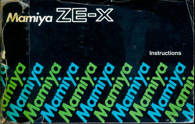 Mamiya ZE-X manual cover