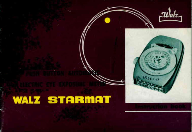WALZ Starmat light meter manual cover