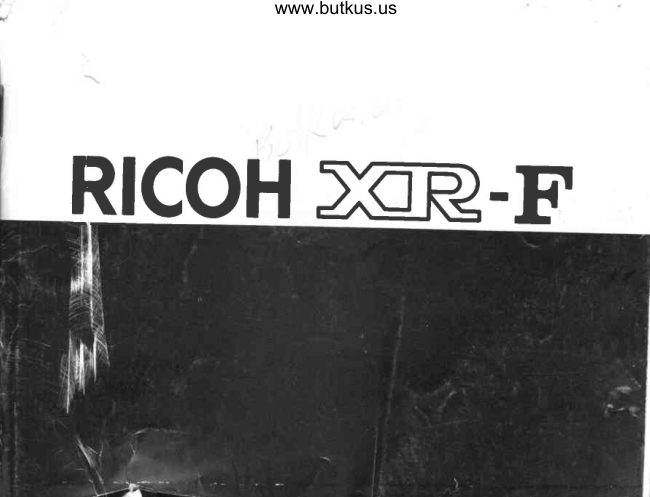 RICOH XR-F manual cover
